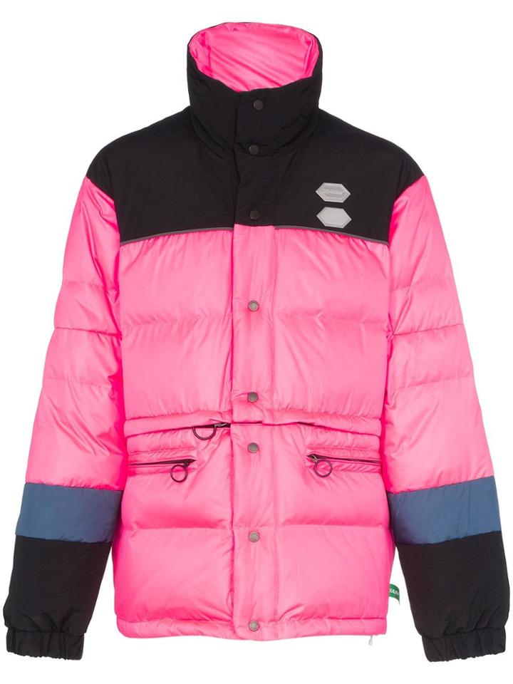 Off-white Detachable Padded Down Jacket - Pink