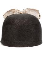 Federica Moretti Minu Epal Hat, Women's, Black, Straw/polyester