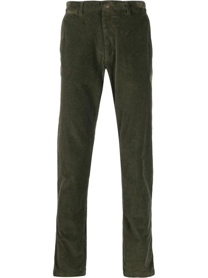 Eleventy Straight-leg Corduroy Trousers - Green