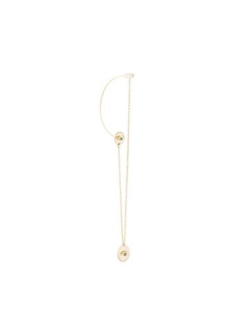 Delfina Delettrez 18kt Gold And Diamond Big Sliding Medal Earring -