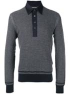 Tom Ford Front Placket Jumper, Men's, Size: 50, Blue, Cotton/silk/cashmere