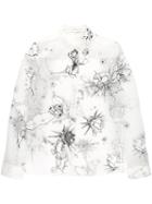Carven - Illustrated Print Shirt - Women - Silk/linen/flax/polyester/viscose - 40, White, Silk/linen/flax/polyester/viscose