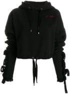 Brognano Cropped Hoodie - Black