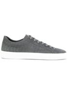 Hide & Jack Crocodile Print Low Top Sneakers - Grey