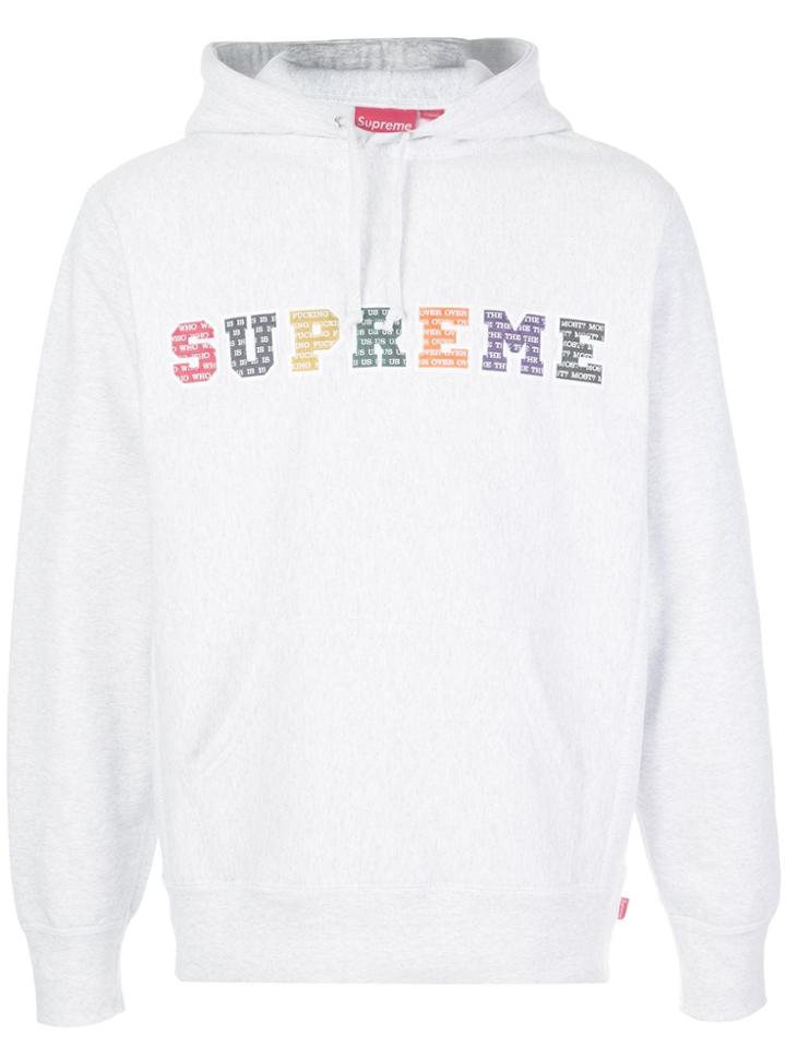 Supreme 'the Most' Printed Hoodie - Grey