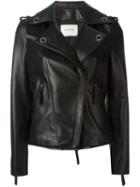 Lanvin Biker Jacket, Women's, Size: 38, Black, Lamb Skin/acetate/polyester