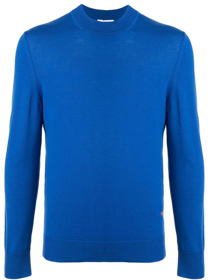Ck Calvin Klein Crew-neck Knit Sweater - Blue