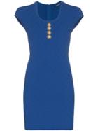 Balmain Knitted Mini Dress - Blue