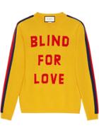 Gucci Blind For Love And Wolf Wool Sweater - Yellow & Orange