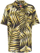 Double Rainbouu Palm-print Cotton Hawaiian Shirt - Black