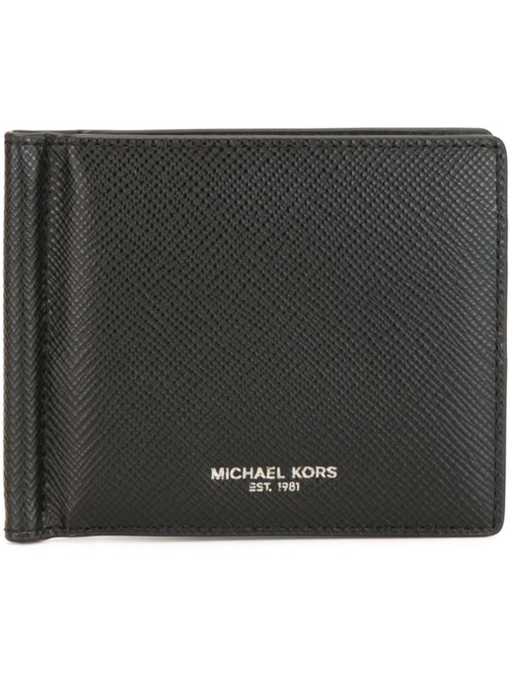 Michael Kors Gold-tone Logo Wallet - Black