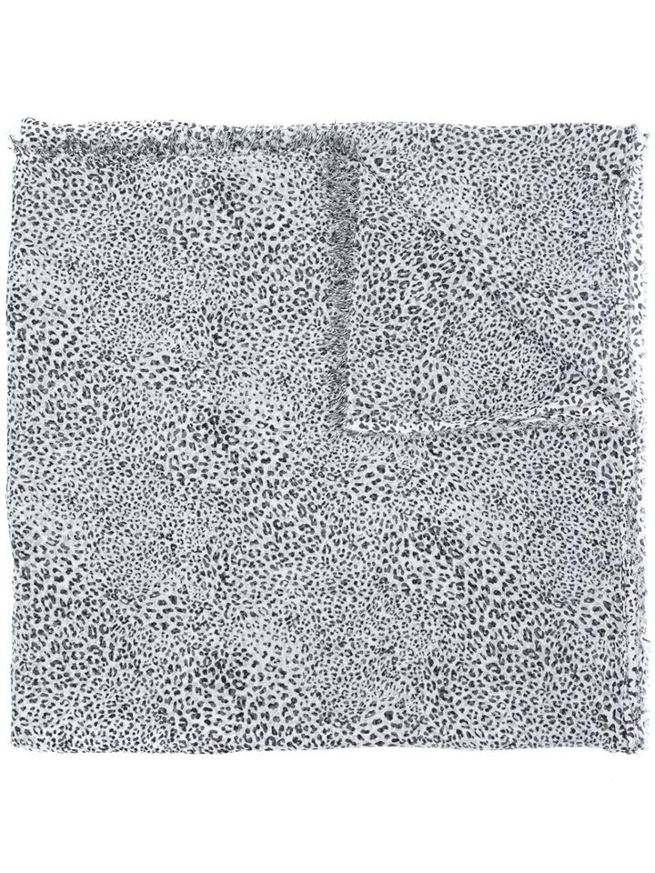 Faliero Sarti - Leopard Print Scarf - Women - Silk/modal - One Size, Black, Silk/modal