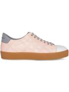 Burberry Tri-tone Perforated Check Sneakers - Pink