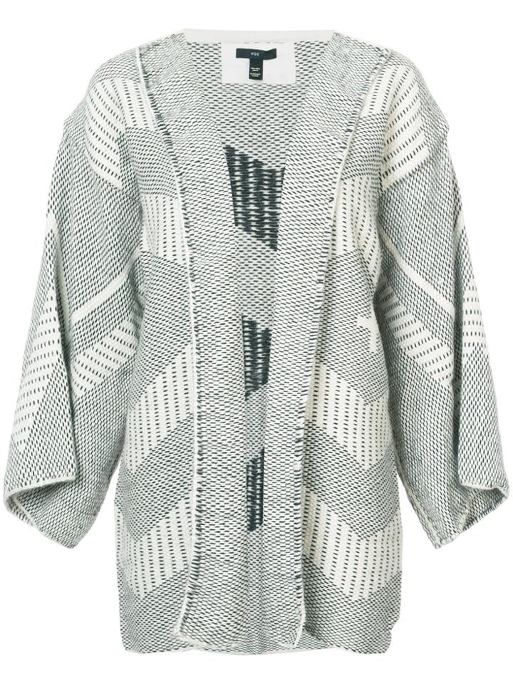 Voz Open Front Knitted Jacket - Black