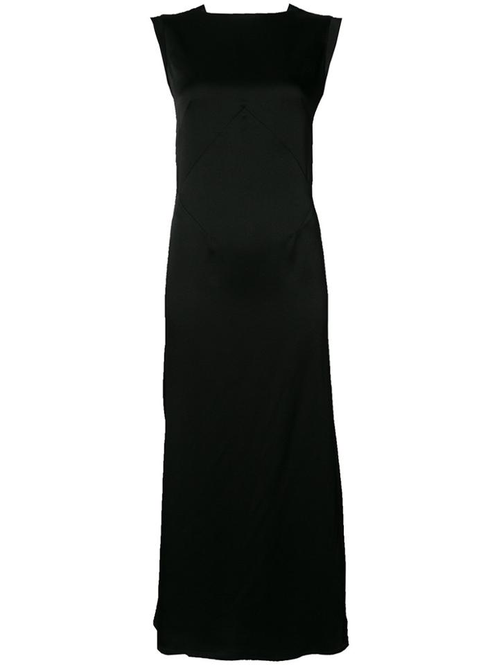 Tome Flared Dress With V-back - Black