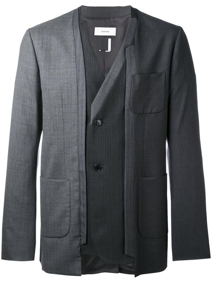 Facetasm - Bug Tailor Jacket - Men - Polyester/cupro/wool - 3, Grey, Polyester/cupro/wool
