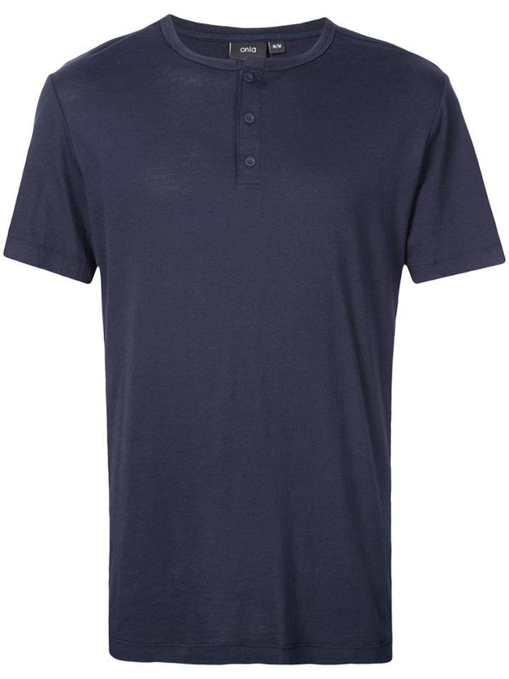 Onia Elliot Henley T-shirt - Blue