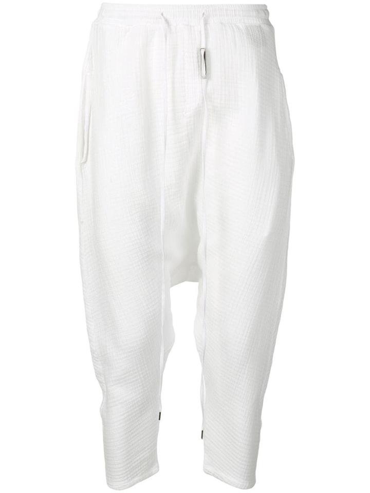 Army Of Me Drop Crotch Trousers - White
