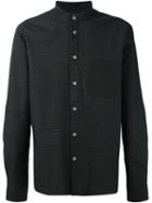 Ymc Band Collar Shirt, Men's, Size: Large, Black, Cotton