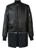 Siki Im Detachable Bomber Jacket, Men's, Size: Large, Black, Nylon/leather