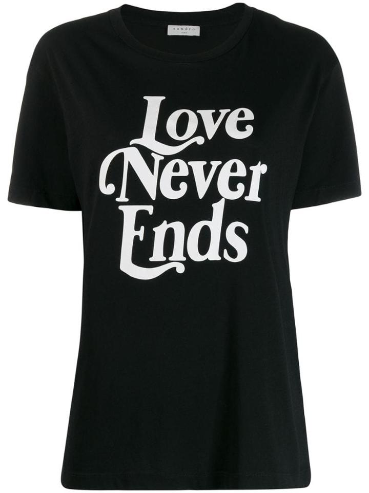 Sandro Paris 'love Never Ends' T-shirt - Black