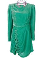Vivetta Embroidered Collar Dress - Green