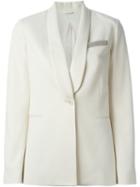 Brunello Cucinelli Shawl Lapel Jacket, Women's, Size: 46, Nude/neutrals, Cotton/spandex/elastane/acetate/brass