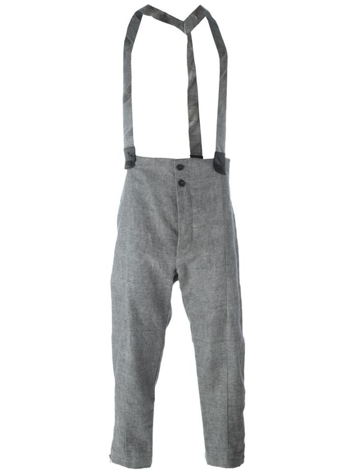 Lost & Found Ria Dunn Slim Bretelle Pants, Men's, Size: Xs, Grey, Linen/flax/cotton