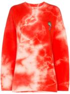 Ganni Stonecrop Tie Dye Sweater - Red