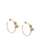 Azlee Anubis Diamond Hoops - Yellow & Orange
