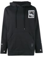 Odeur Oversized Patch Hoodie - Black