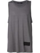 T By Alexander Wang Scoop Neck Tank Top, Men's, Size: S, Grey, Silk/cotton
