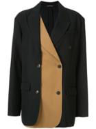 Rokh Double Layered Boxy Blazer - Black