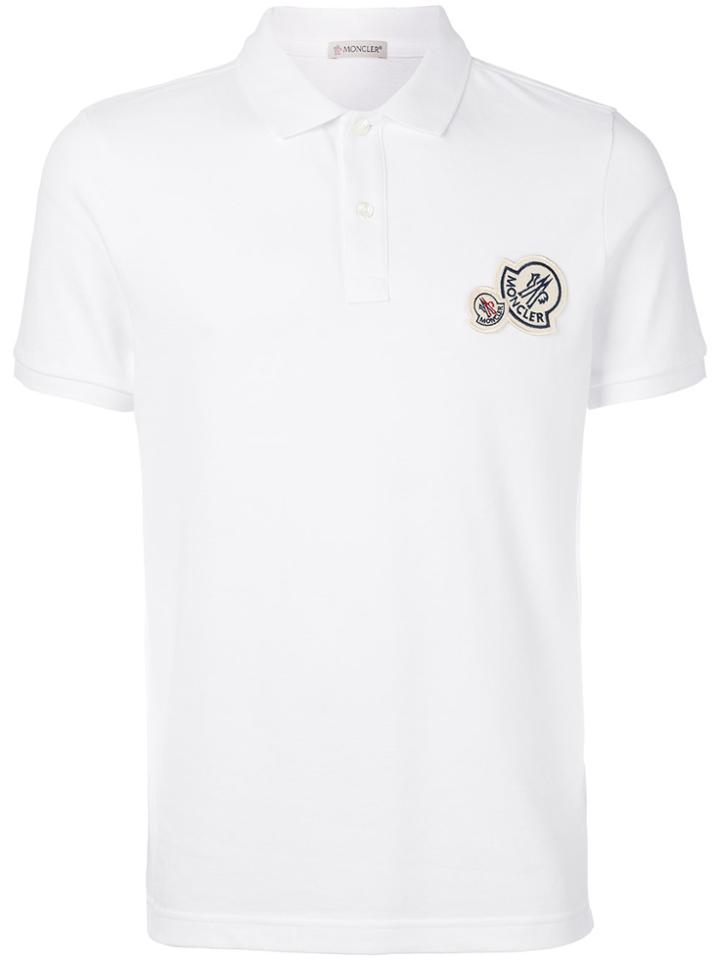 Moncler Logo Patch Polo Shirt - White