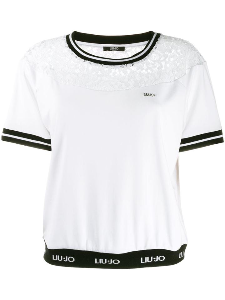 Liu Jo Classic T-shirt With Ribbed Trim - White