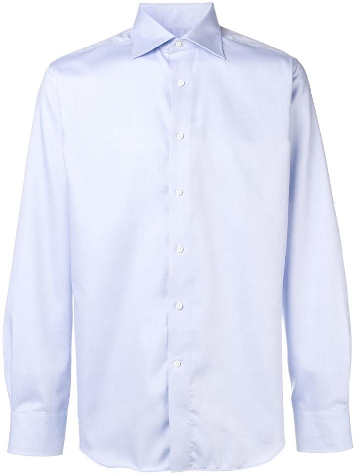 Canali Long-sleeve Fitted Shirt - Blue