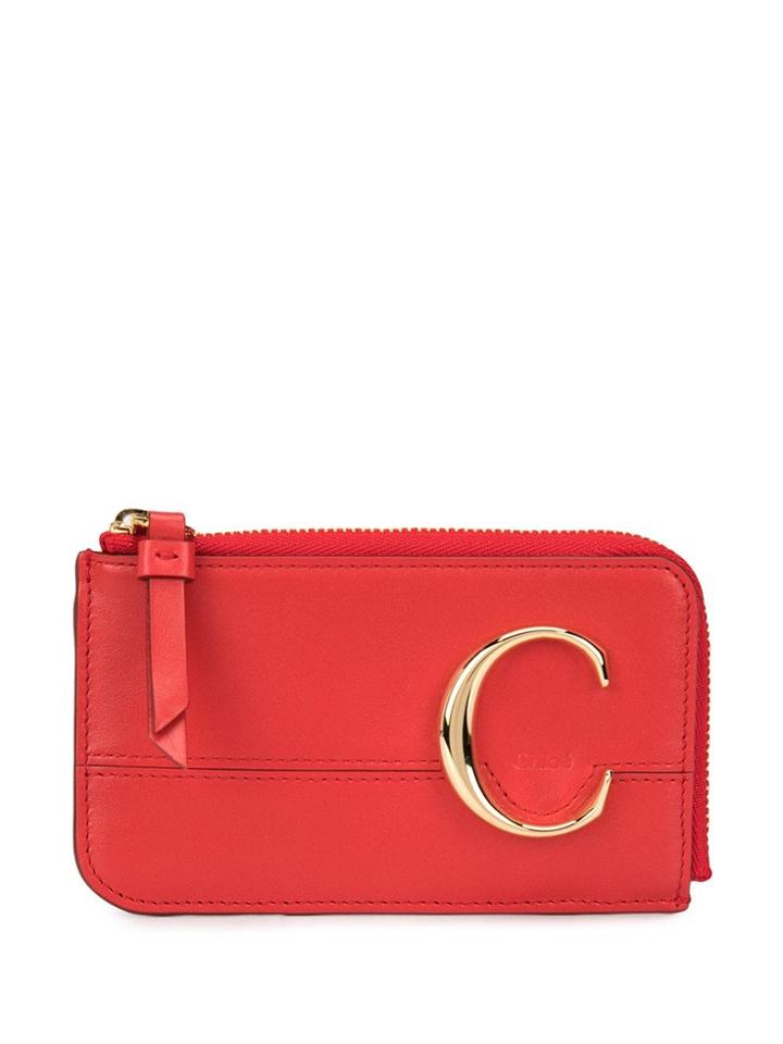 Chloé C Logo Purse - Red