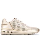 Salvatore Ferragamo Laser-cut Sneakers - Metallic