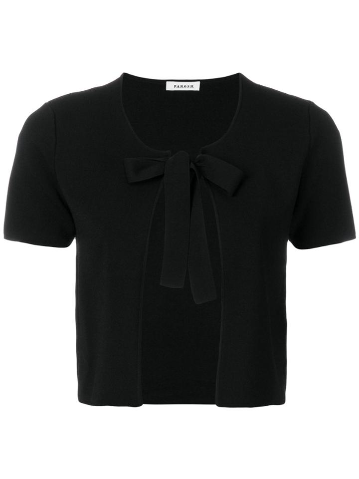 P.a.r.o.s.h. Lace-up Cardigan - Black