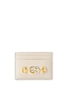 Gucci Gucci Zumi Grainy Leather Card Case - White