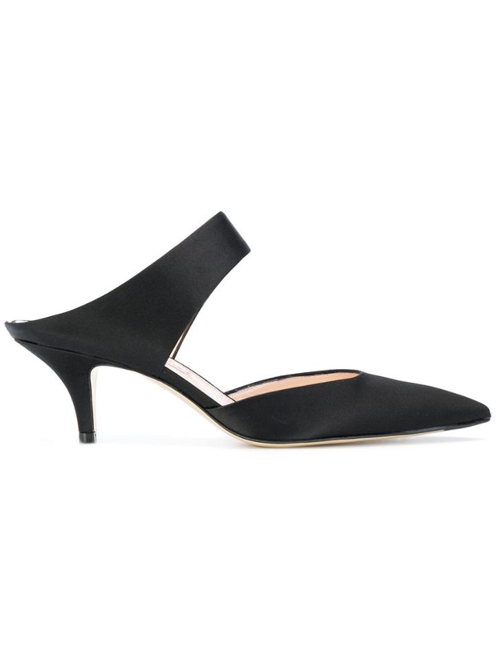 Roberto Festa Pointed Mules - Black