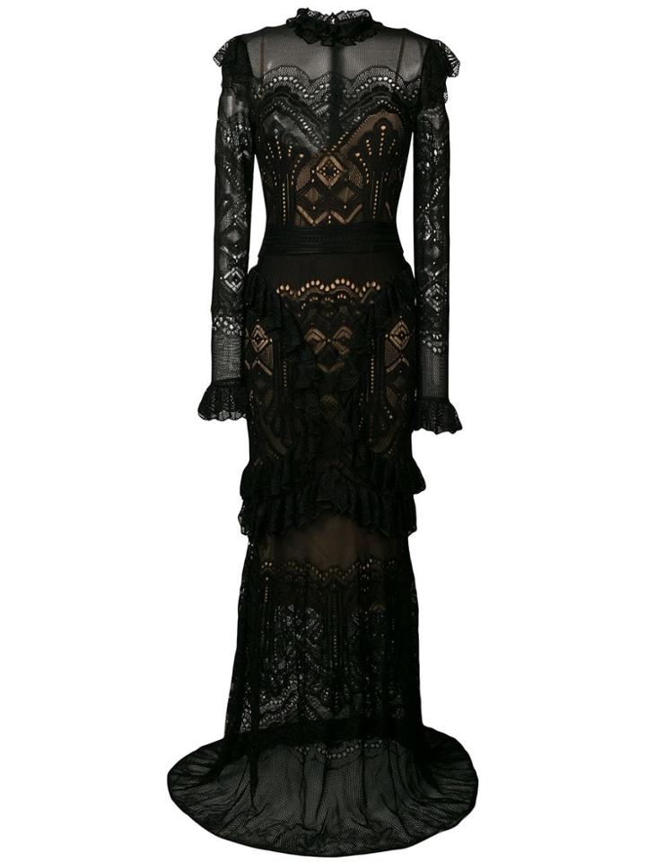 Zuhair Murad Long Lace Gown - Black