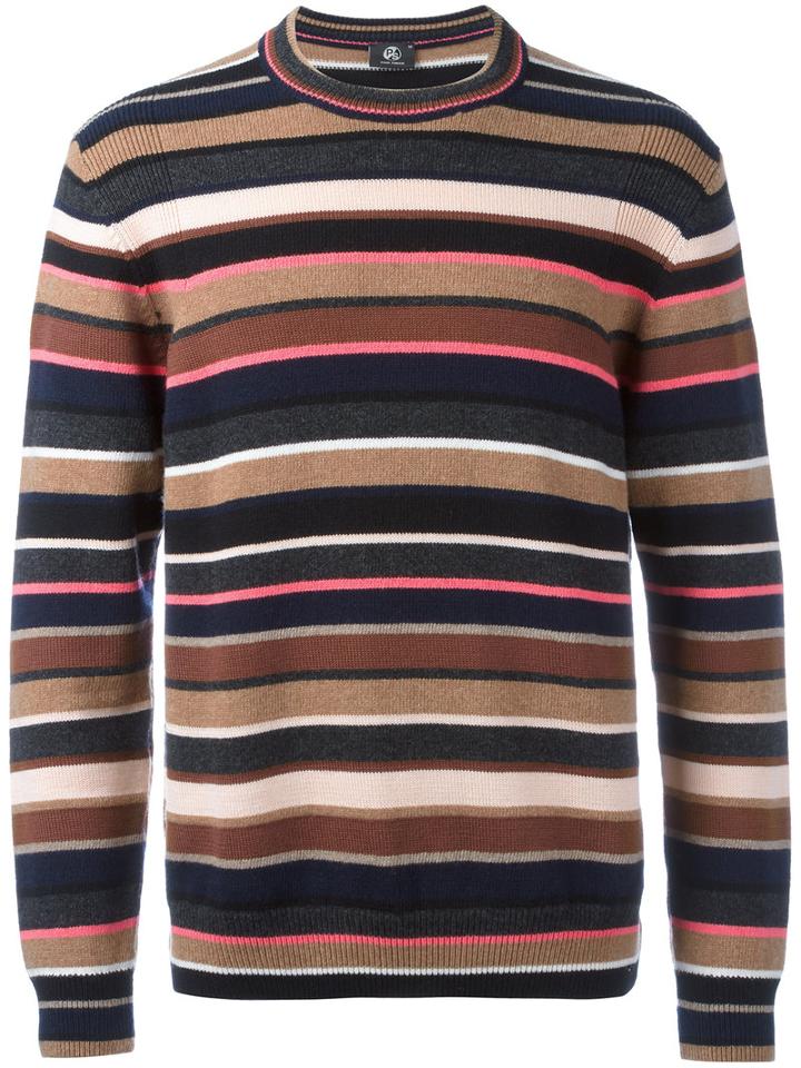 Ps By Paul Smith Striped Knit Jumper, Size: Small, Lambs Wool