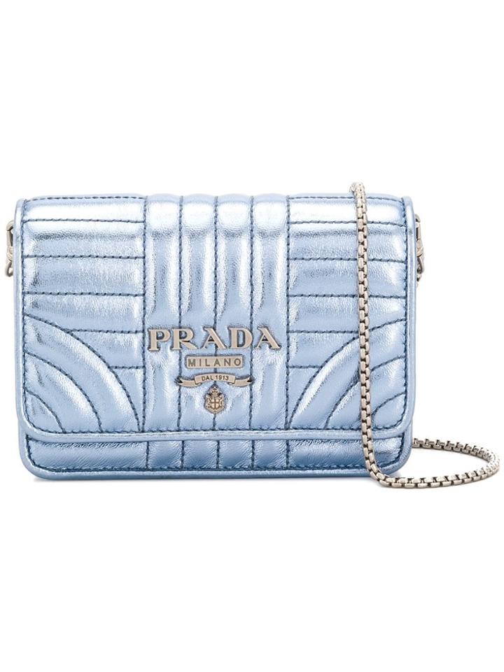 Prada Diagramme Cross-body Bag - Blue