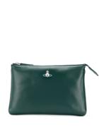 Vivienne Westwood Logo Clutch Bag - Green