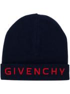 Givenchy Embroidered Logo Beanie - Blue