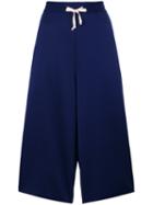 Maison Margiela - Floaty Cropped Trousers - Women - Cotton/polyester - 42, Blue, Cotton/polyester