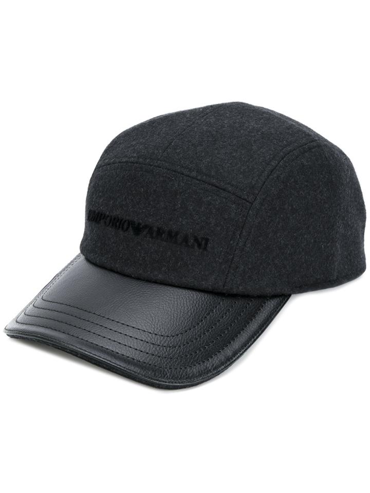 Emporio Armani Logo Baseball Cap - Black