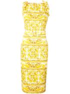 Samantha Sung Baroque Print Dress - Yellow