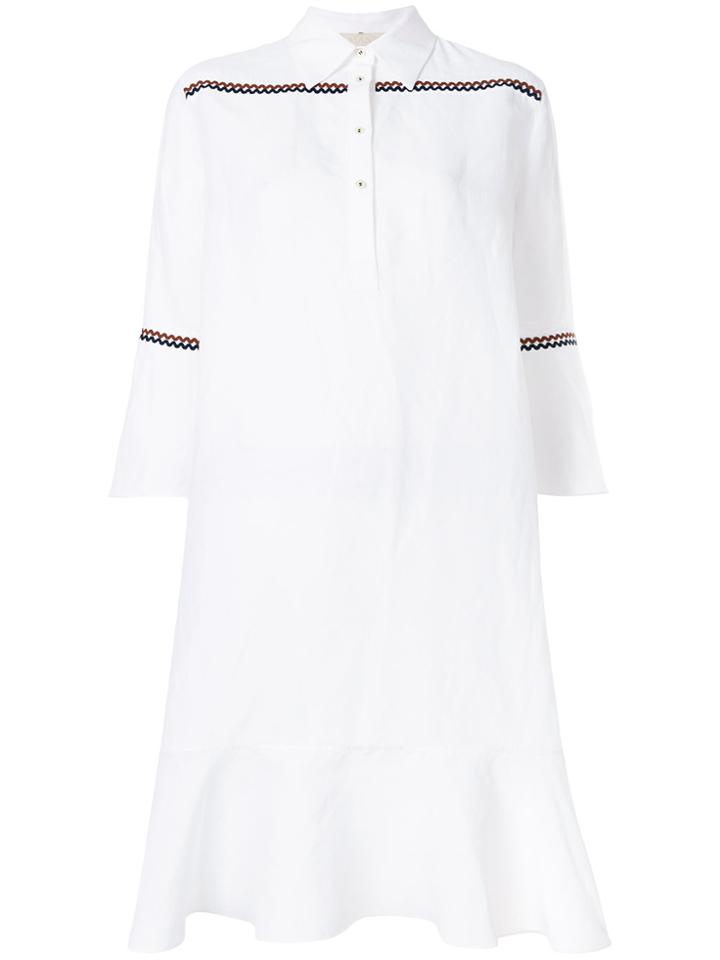 Mantu Embroidered Shirt Dress - White
